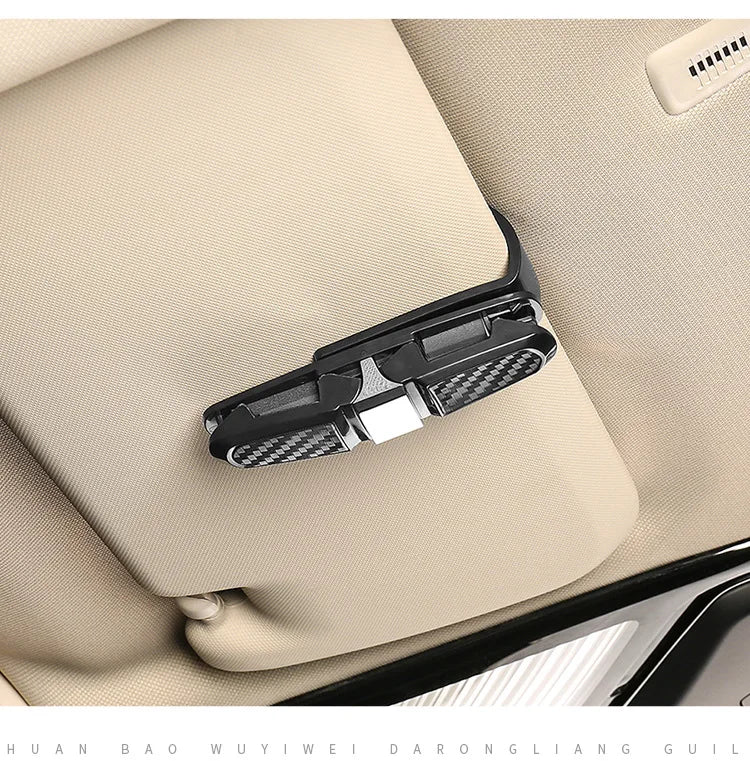 80-degree Rotating Multi-functional Car Eyeglass Storage Clip Bidirectional Automobile Eyeglass Clip Holder for Easy Access