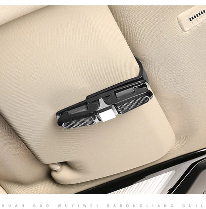 80-degree Rotating Multi-functional Car Eyeglass Storage Clip Bidirectional Automobile Eyeglass Clip Holder for Easy Access