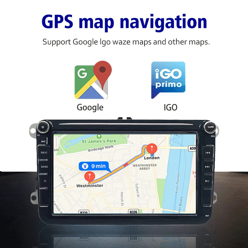 Radio con GPS para coche, Radio con Android 13, 8 pulgadas, 2Din, Multimedia, GPS, WiFi, BT, para VW, Volkswagen, Golf 5, 6, Polo, 6R, Amarok, Carplay