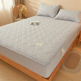 Waterproof Quilted Mattress Cover - Cotton Top, Antibacterial Fiber Fill, TPU Waterproof Layer - A-Class Health Standard