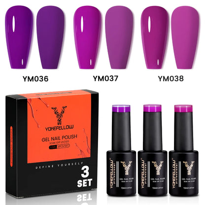 NEW YOKEFELLOW 10ml Crystal Jelly Nude Red Pink Gel Nail Polish Transparent Semi-permanent UV Gel Nail Art Soak Off Gel Varnish