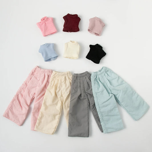 Blythe Clothing Fashion Vest Tops Denim Shorts Casual Pants Belt Multicolor for Licca Azones Ob22 24 Ker YMY Doll Accessories