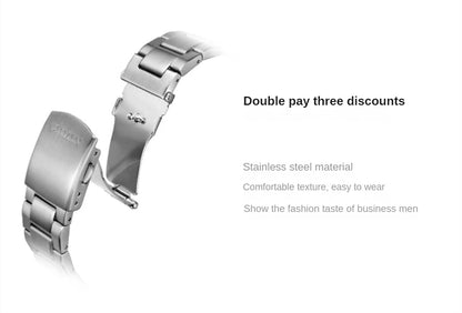 Citizen Fashion Men Stainless Steel Watch Luxury Calendar Quartz Wrist Watch Business Watches for Man Clock Montre Homme