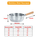 Stainless Steel Yukihira Pan Traditional Japanese Saucepan with Wooden Handle