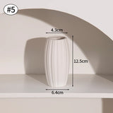 Ceramic Flower Vase Retro Table Decorative Vase Dried Flower Arrangement Pot Home Wedding Gifts Aesthetic Vase Desktop Ornament