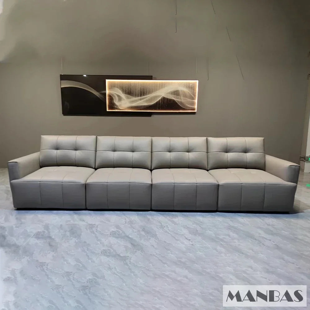 MINGDIBAO Electric Convertible Sofa Bed Italian Genuine Leather Sleeper Couch Multifunction Folding Sofas Beds for Cinema Room