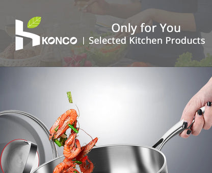 316 Stainless Steel Frying Pan 20cm Uncoated Wok Pan Non Stick Pots Household Cooking Pot Kitchen Cookware Steak Frying pan