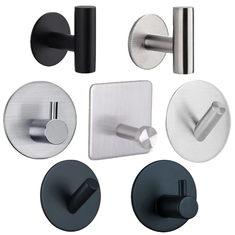 1 juego de accesorios de baño de acero inoxidable plateado, toallero, soporte para papel higiénico, gancho para barra de toalla, accesorios de baño