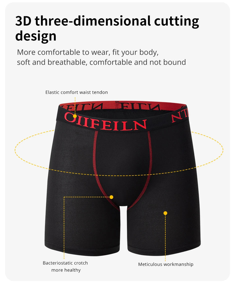 4/5 /10 Pcs Fashionable Men's Long Underwear Casual Boyshort Youth Sports Shorts Comfortable Breathable Stretch Shorts Underwear