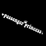 Passageiro Princesa Adesivos de carro, Engraçados adesivos criativos para espelhos retrovisores do carro, G216, 15*2.3cm