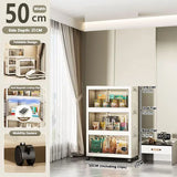 Storage Cabinet Folding Storage Box Home Living Room Toy Cabinet Storage Rack Snack Cabinet Installation-Free Kitchen Storage Cabinet Folding Storage Cabinet Organizer