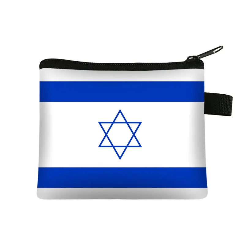 National Flag Print Coin Purses Algeria Spain Haiti Israel Women Wallet Saudi Arabia Men Purse Small Handbag Money Coin Bags