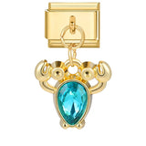 FUNIQUE-Aço Inoxidável Ouro Charme Links, Borboleta, Café, Vela, Barco, Italiano, Fits 9 milímetros Pulseira, Fazer Jóias, DIY