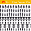 Car Retainer Clips Plastic Fasteners Kit 6 Size Auto Push Pin Rivets Set Body Bumper Push Rivet Clips ﻿