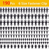 Car Retainer Clips Plastic Fasteners Kit 6 Size Auto Push Pin Rivets Set Body Bumper Push Rivet Clips ﻿