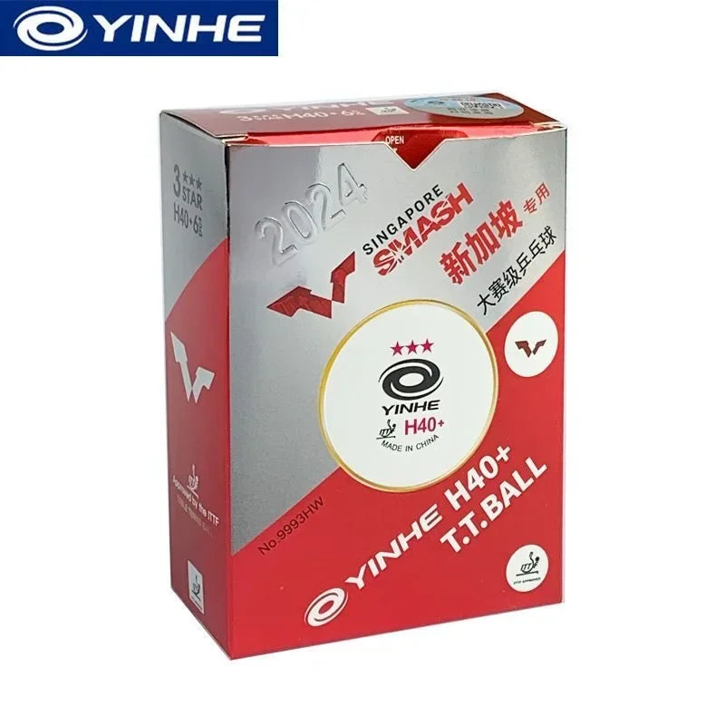 Original Yinhe WTT Ping Pong Balls 2024 Singapore Grand Slam Table Tennis Balls Seam H40+ ABS New Materials Ping Pong Balls