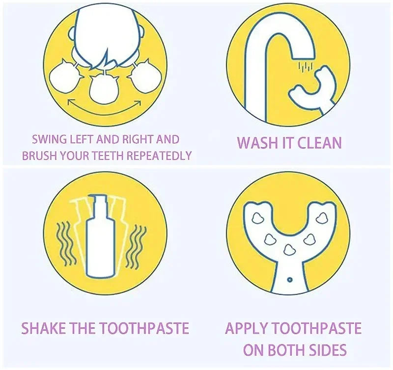 Baby Toothbrush Children 360 Degree U-shaped Child Toothbrush Teethers Baby Tooth Brush Silicone Kids Teeth Oral Care Cleaning