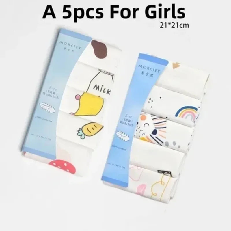 Juego de toallas de algodón para bebés recién nacidos (5/8 piezas), toalla de saliva, toalla de lactancia, toalla para bebés, niños y niñas, toallitas de tela, pañuelos.
