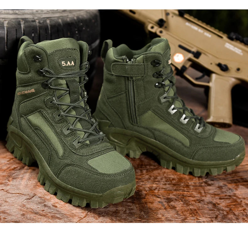 High Top Waterproof Hiking Shoes Tactical Sport Men's Shoes Male Outdoor Mountain Climbing Shoes Hunting Boots Men Outdoor Boots
