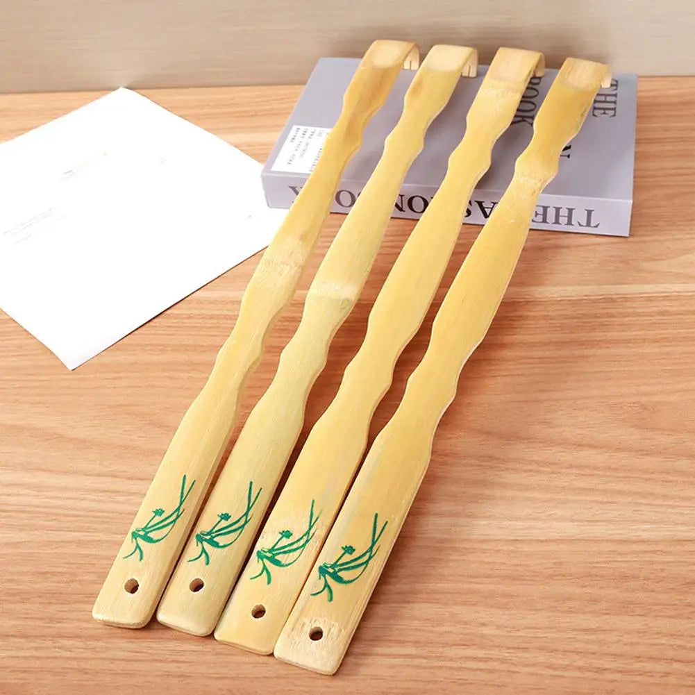 Bamboo Portable Back Scratcher Wooden Body Roller Stick Backscratcher Wooden Scratching Backscratcher Massager