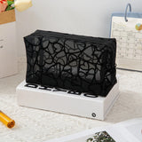 Heart-Shaped Nylon Mesh Cosmetic Bag Portable Toiletry Organizer for Women Makeup Storage