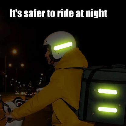 Helmet Warning Reflective Stickers Night Safety Driving Accessories Fluorescent Decorative Stickers Bicycle Motorcycle Car Decal