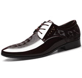 Classic Men Dress Shoes Slip on Black Leather Shoes for Men Plus Size Point Toe Business Casual Men Formal Shoes for Wedding
