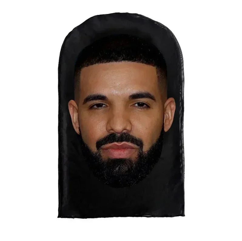 Nova Máscara de Rosto Inteiro Unissex Estilo Kanye/Drake, Impressa em 3D com Malha Elástica – Ideal para Cosplay, Festas e Simulações (Estilo Balaclava)