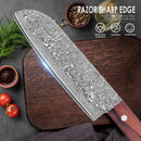 Santoku Knife Damascus Knife Vg-10 Sharp Steel Blade Professional Japanese Kitchen Knives 7.0inch Kitchen Knives & Accessories