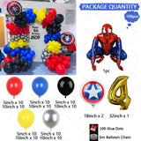 Spiderman Latex Balloons Garland Arch Kit para crianças, vermelho e azul, Birthday Party Decors, tema de super-herói, 1 conjunto, 1 conjunto, 1 conjunto