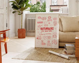 Reminders for Hard Days, Mental Health Office Decor, Therapy Poster, Positive Affirmations, Calming Corner Wall Cavans Art