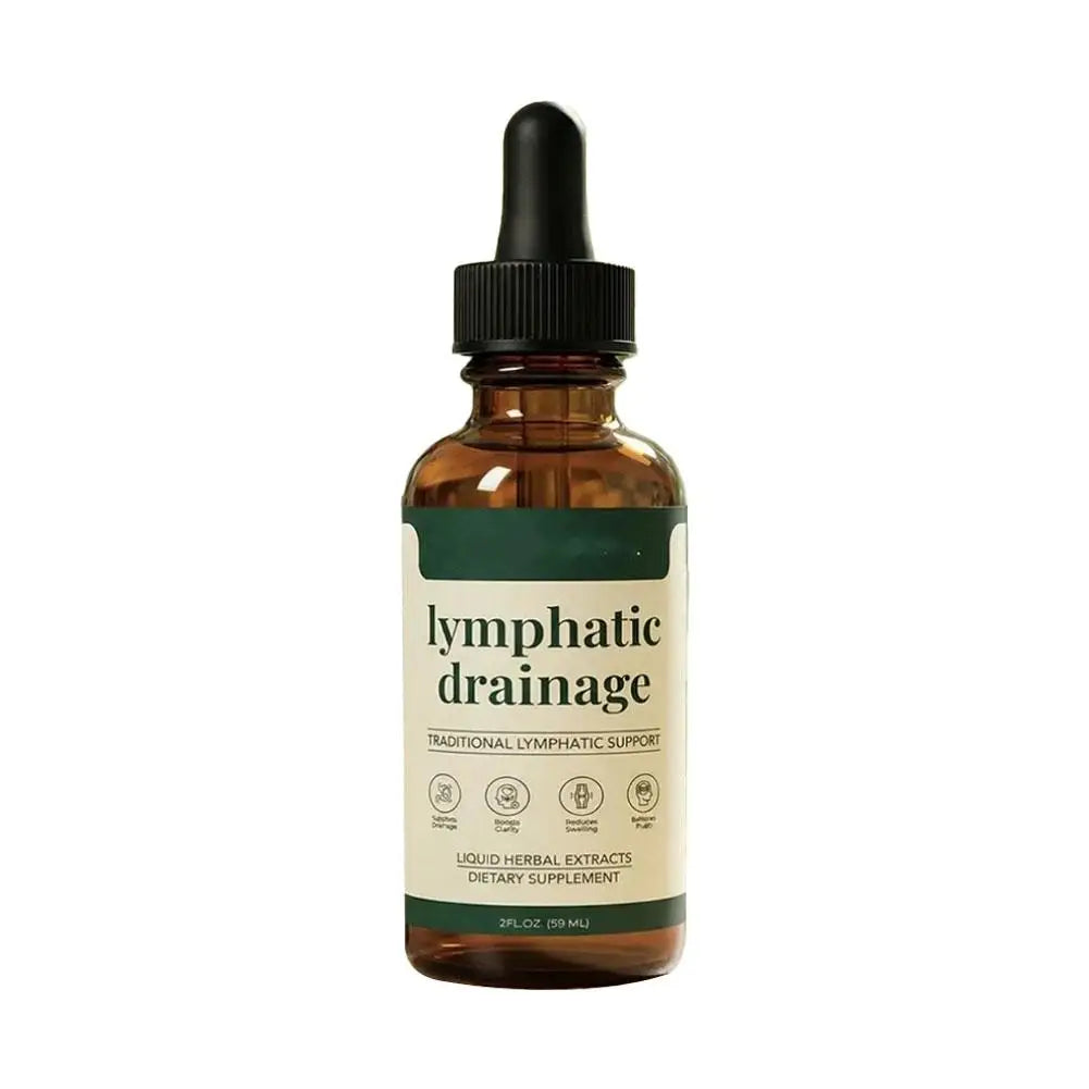 Gotas de Drenagem Linfática – Suporte Linfático Natural à Base de Ervas para Alívio do Inchaço Corporal e Eliminação de Toxinas (59 ml – 1, 2 ou 3 unidades)