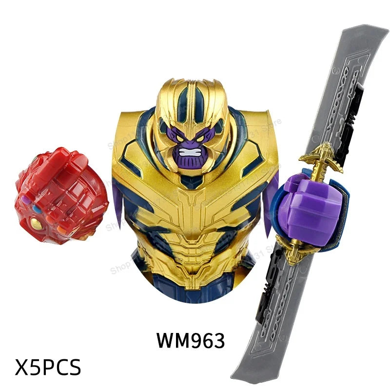 Movie Game Mini Action Figures Big Size Building Block Mecha Assembled Accessories Figure Building Block Toy For Children Gifts