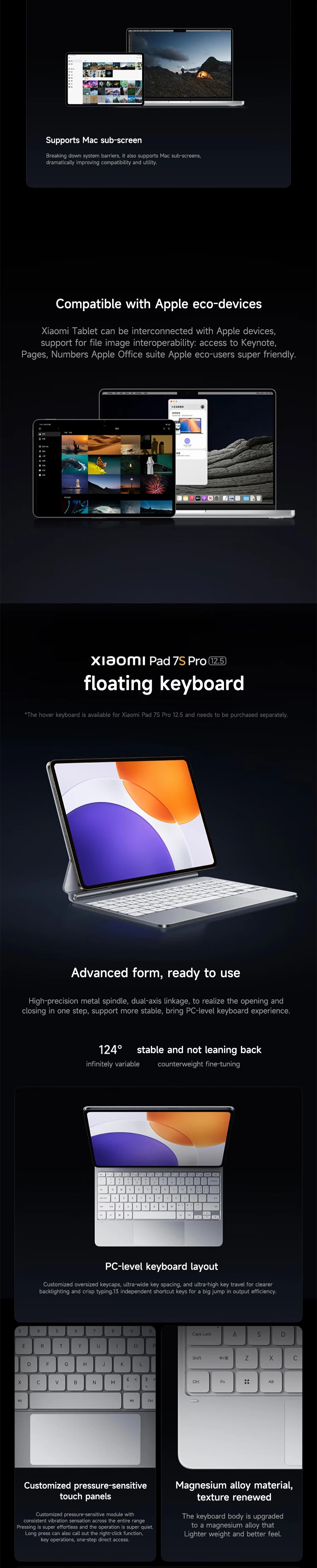 Xiaomi Tablet Xiaomi Pad 7S Pro 12.5 2025 12.5"3.2K XRing O1 processor 12GB+512GB Xiaomi HyperOS 2 system 10610mAh Tablet PC