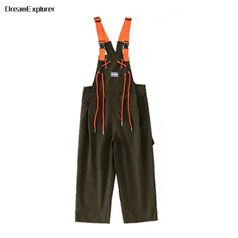 Boys Hip Hop Loose Overalls Girls K-pop Cargo Pants Kids Dungaree Joggers Children Jumpsuit Street Dance Romper Teen Streetwear