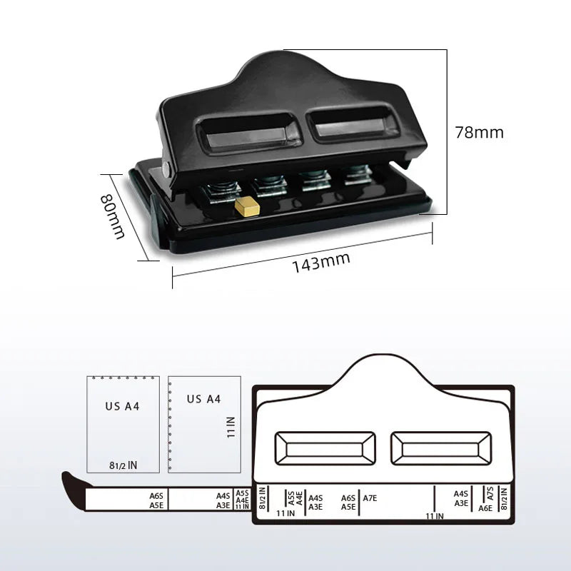 Fromthenon Mushroom Disc Hole Punch 2/4/11 Holes Puncher for A4 B5 A5 Discbound Letter Junior Notebook Planner Stationery