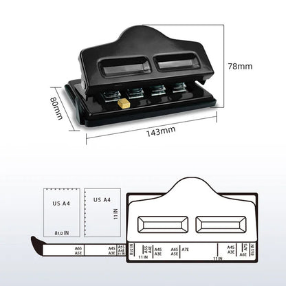Fromthenon Mushroom Disc Hole Punch 2/4/11 Holes Puncher for A4 B5 A5 Discbound Letter Junior Notebook Planner Stationery