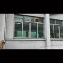 1pcs 2-in-1 High-Rise Window Cleaner Reusable Squeegee & Extendable Pole for Glass Scrubbing Stainless Steel Edge