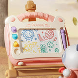 Prancheta de Desenho Infantil com Temática de Desenho Animado – Brinquedo Educativo Montessori: Lousa Magnética para Escrita e Desenho