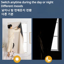 Convenient No Drilling 100% Blackout Short Curtains for Living Room Bedroom Bay Windows Blinds Easy Install Door Kitchen Decor