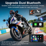 5" Portable Motorcycle Navigation GPS Wireless Carplay&Android Auto Moto Monitor IPX7 Waterproof Display Dual Bluetooth 5.0