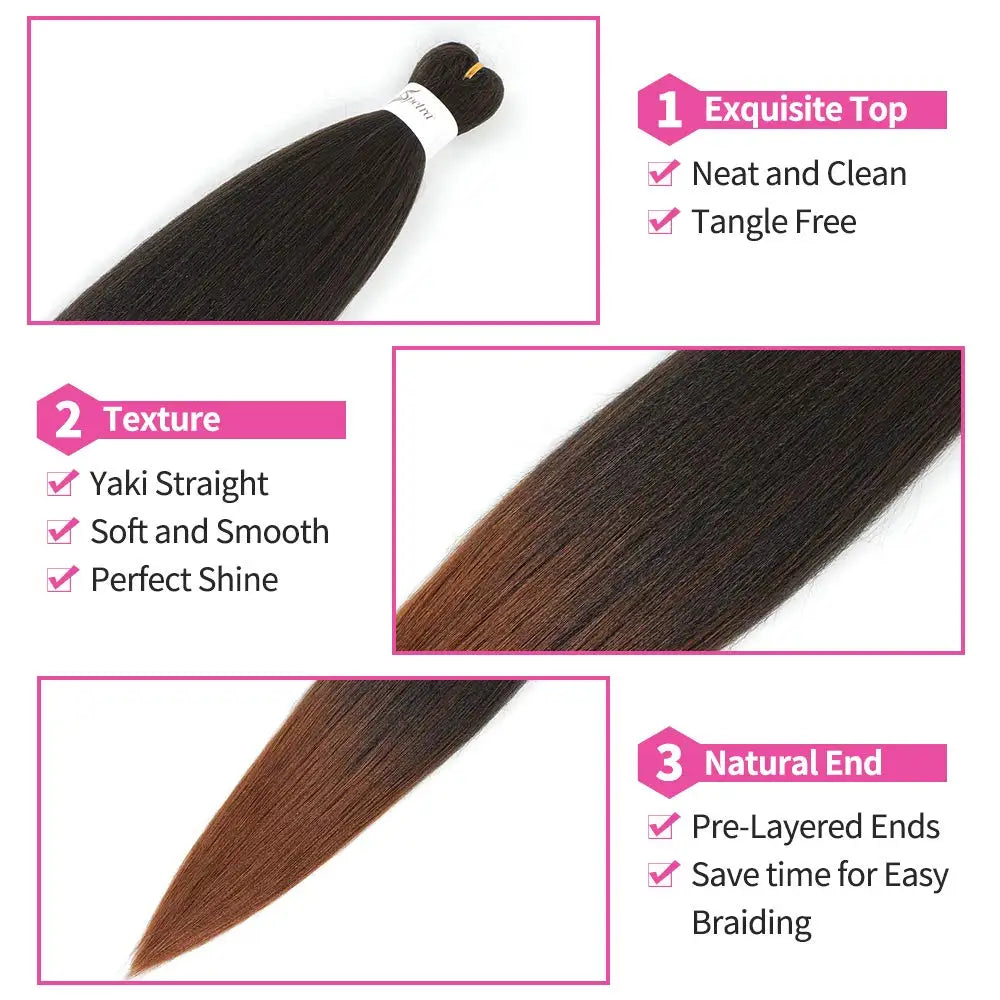 Trança de cabelo pré esticado extensões de trança sintética trança jumbo para paixão senegalesa caixa de torção trança pacotes de cabelo soku