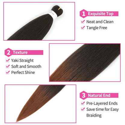 Trança de cabelo pré esticado extensões de trança sintética trança jumbo para paixão senegalesa caixa de torção trança pacotes de cabelo soku