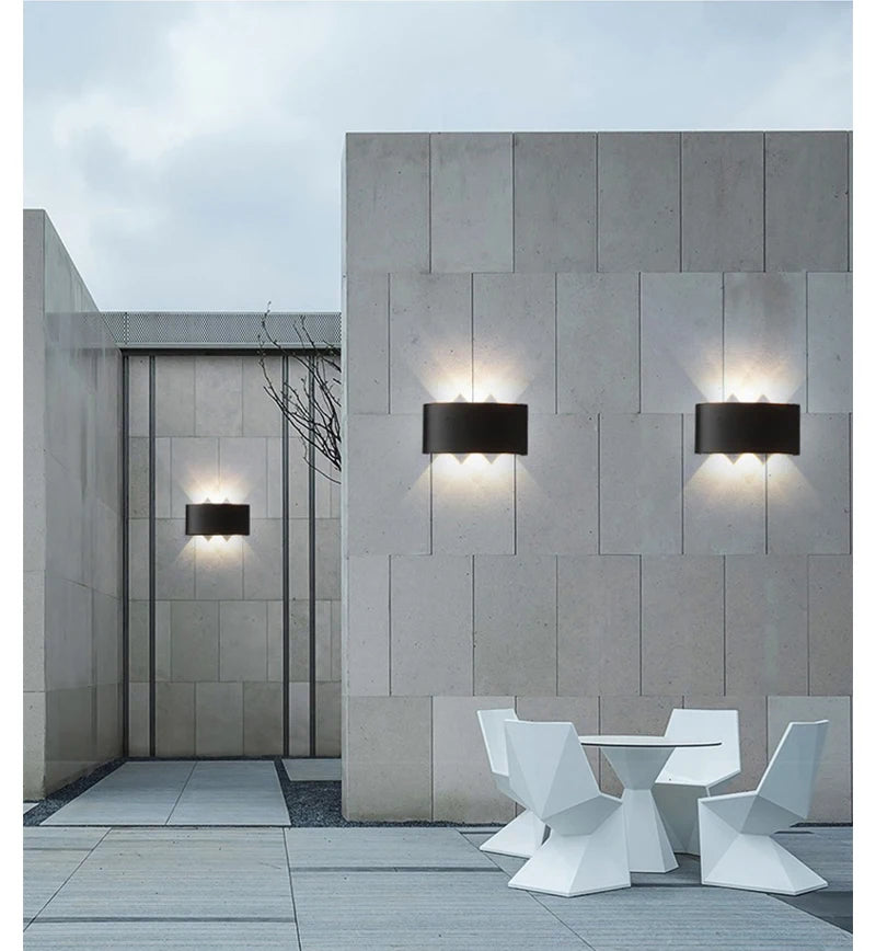 Modern LED Wall Lights Indoor and Outdoor Waterproof Wall Lights Living Room Corridors Courtyard Gardens Outdoor Wall Lights