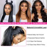 200 Density 13x4 13x6 HD Lace Frontal Human Hair Wigs Straight 360 Lace Frontal Wig Pre-Plucked 5x5 Closure Lace Wig Remy Hair