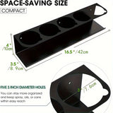 Aerosol Spray Can Holder with Paper Towel Rack - Wall-Mounted 5 Can Organizer for Garage, Workshop, Kitchen & Home Storage