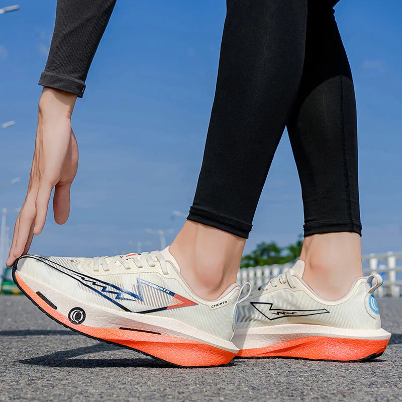 Unisex Sports Running Shoes for Men Women Training Soft Rebound Shock-Absorbing Summer Outdoor Jogging Shoes for Teenagers