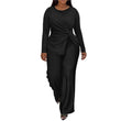2 Piece Women Sets 2026 New Arrival Plus Size Spring Autumn Matching Sets Black Two Pieces Sets Top Pants Suits Outfits Clothing