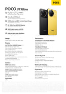 POCO F7 Ultra 5G NFC 12GB/256GB 16GB/512GB Global Version Mobile Phone Without Charger All New