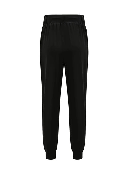 Plus size European and American cross-border  autumn and winter new casual solid color pocket leggings